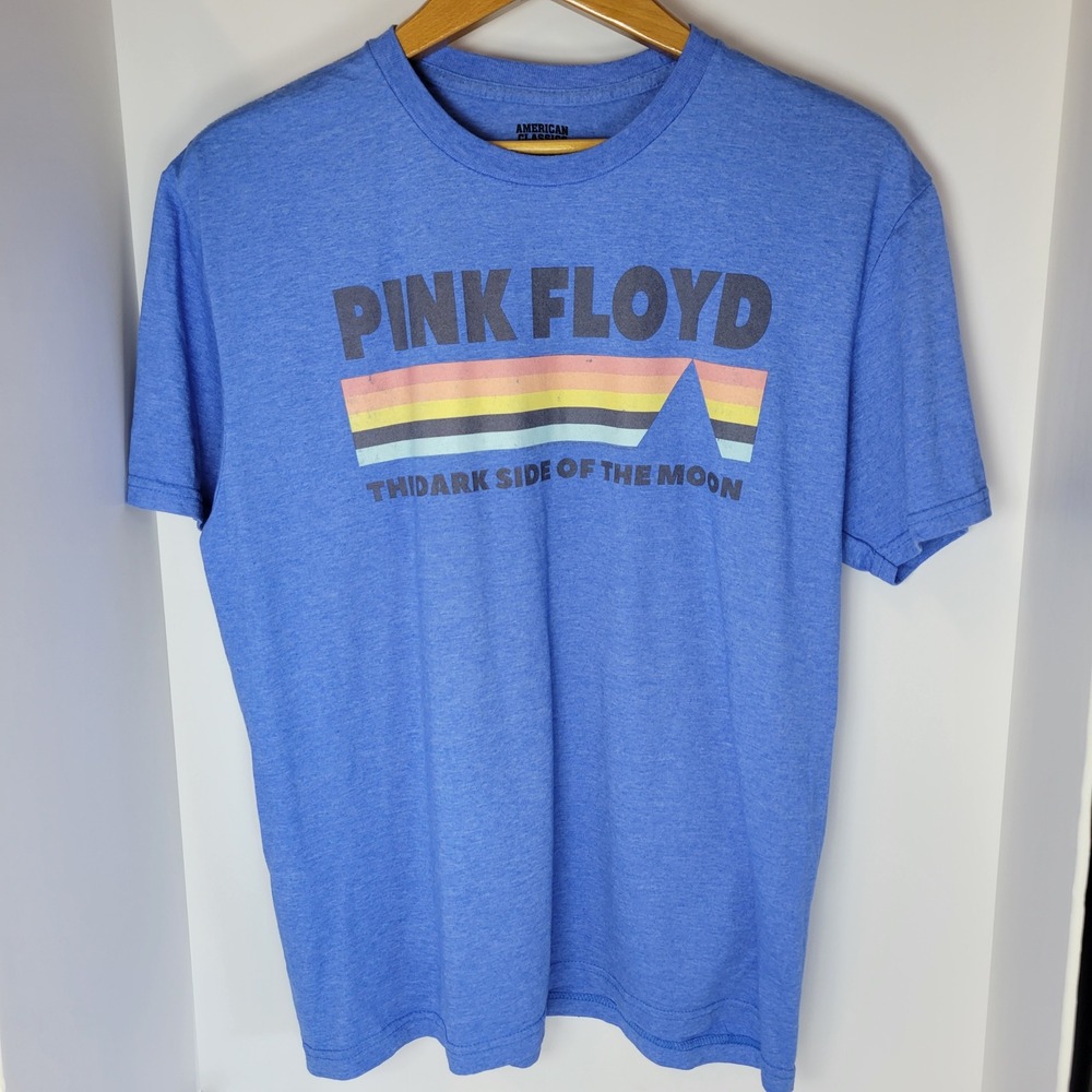 Pink Floyd Dark Side of the Moon Blue Graphic T-Shirt American Classics Large